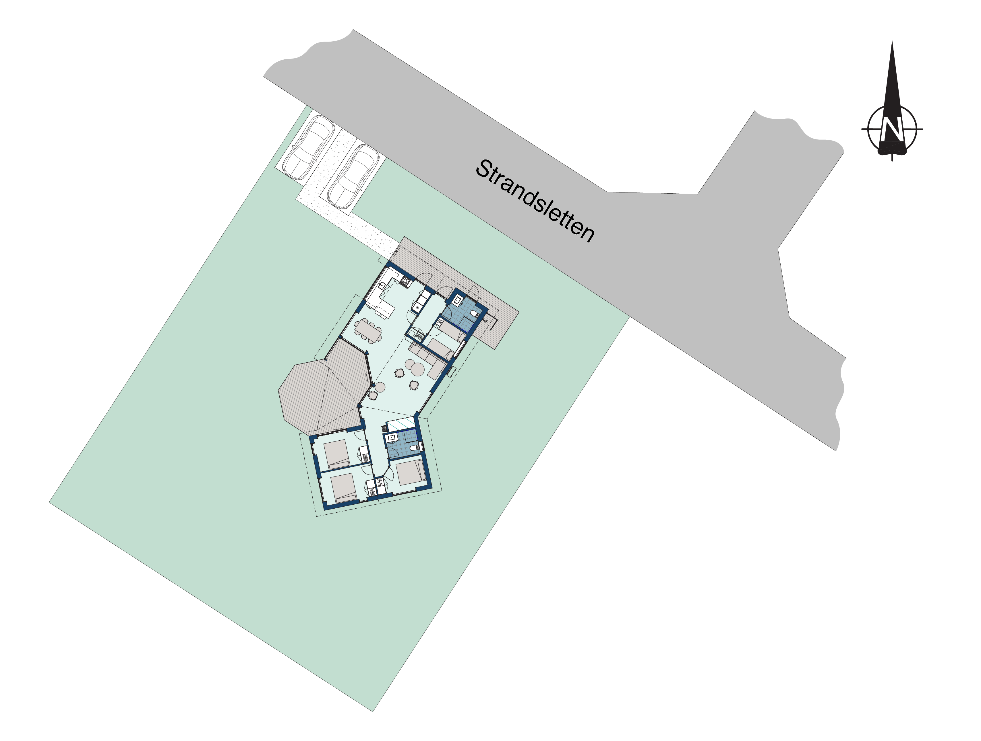 Situationsplan for Strandsletten 35