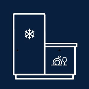 Køle/frys og opvaskemaskine